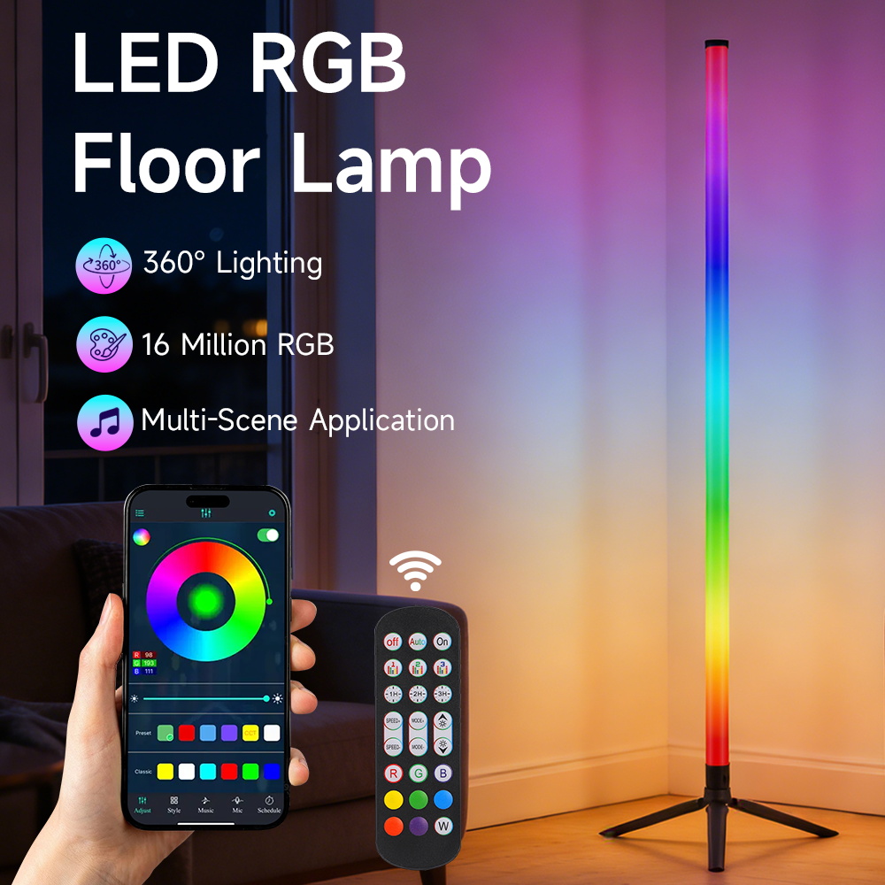 Smart Home Living Room - Lámpara de Pie LED Inteligente RGB