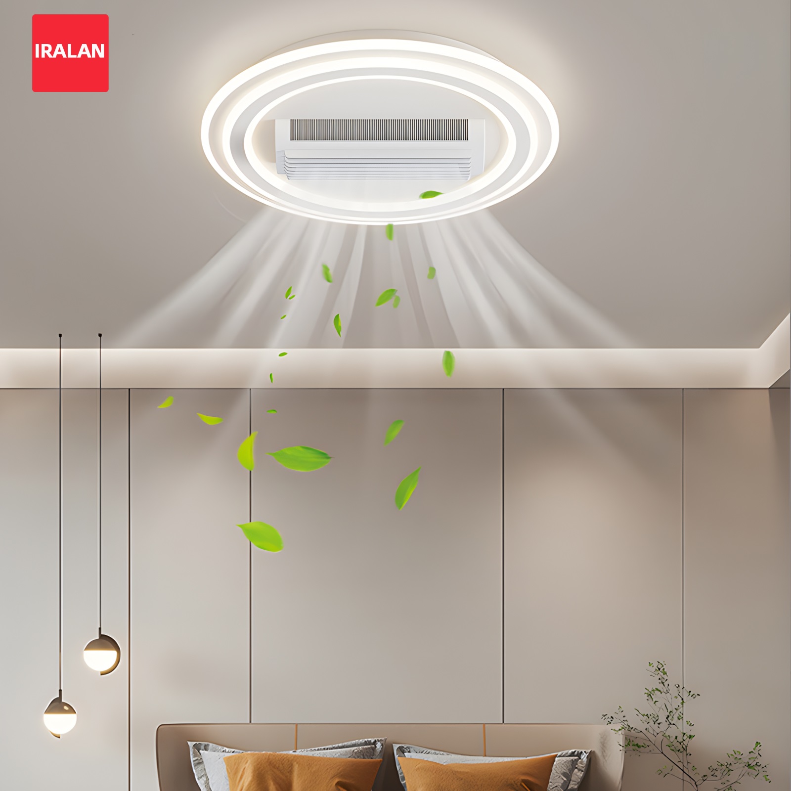 Smart Home Living Room - Ventilador de Techo Moderno con Luz,