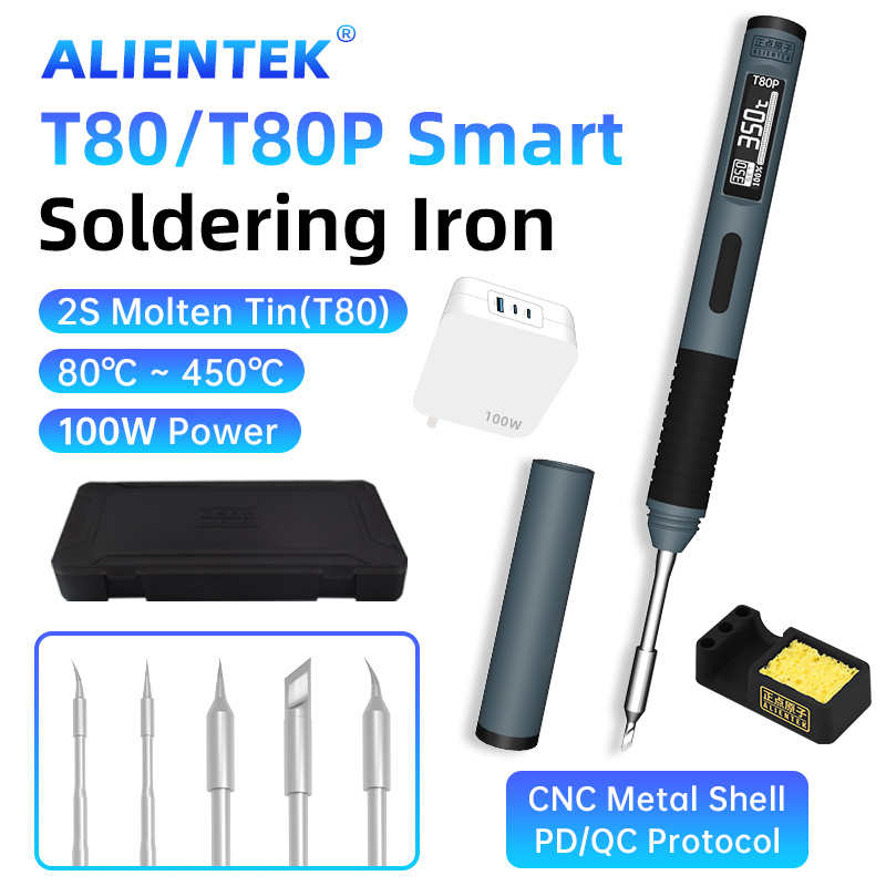 Smart Home Utilities - Soldador Inteligente ALIENTEK T80 PD 100W,