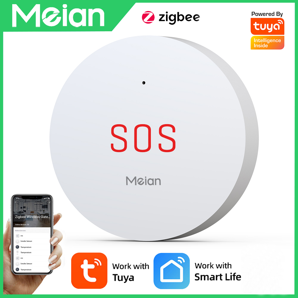 Smart Home Living - Zigbee-botón de emergencia Tuya SOS, sistema