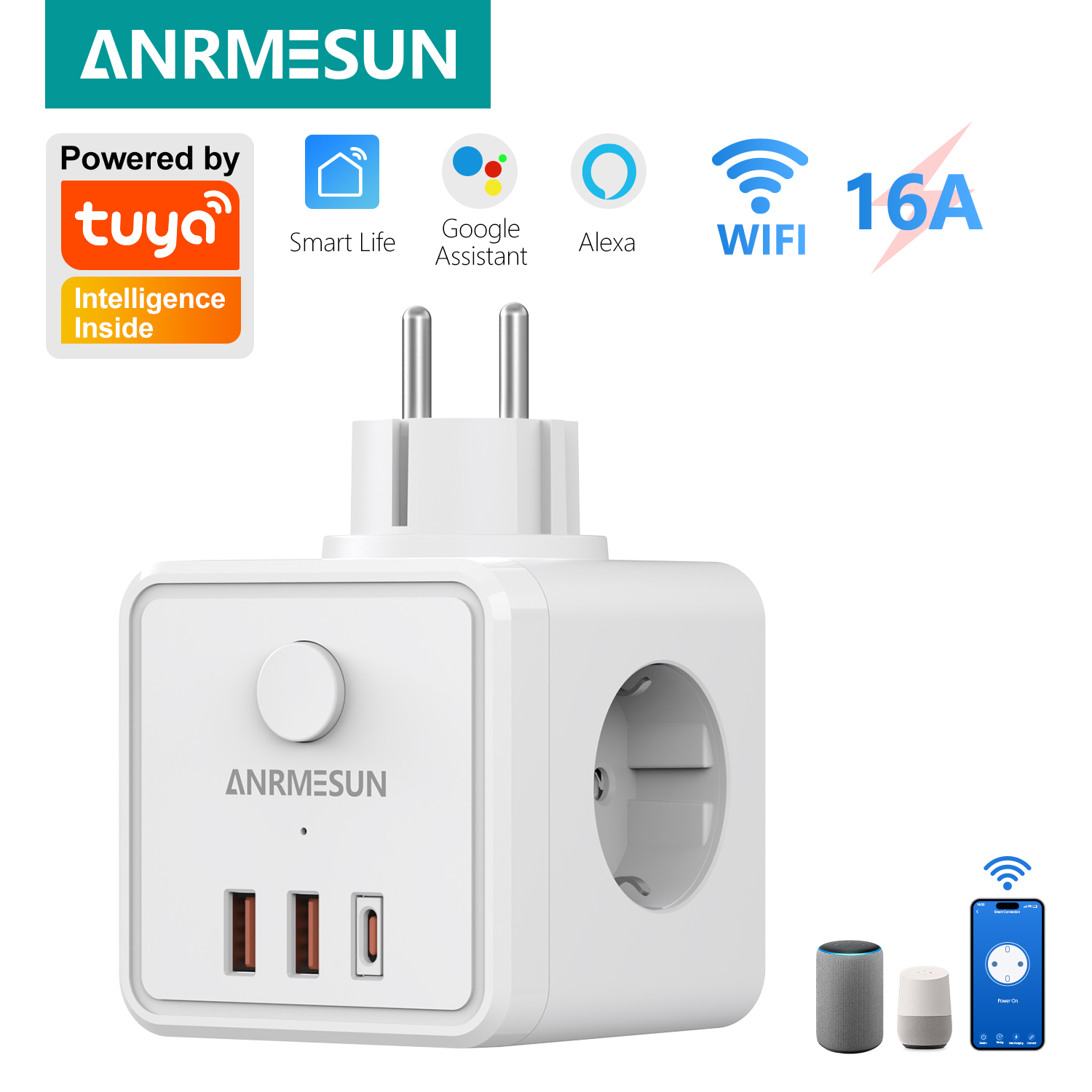 Smart Home Utilities - Enchufe de Carga Inteligente WiFi con