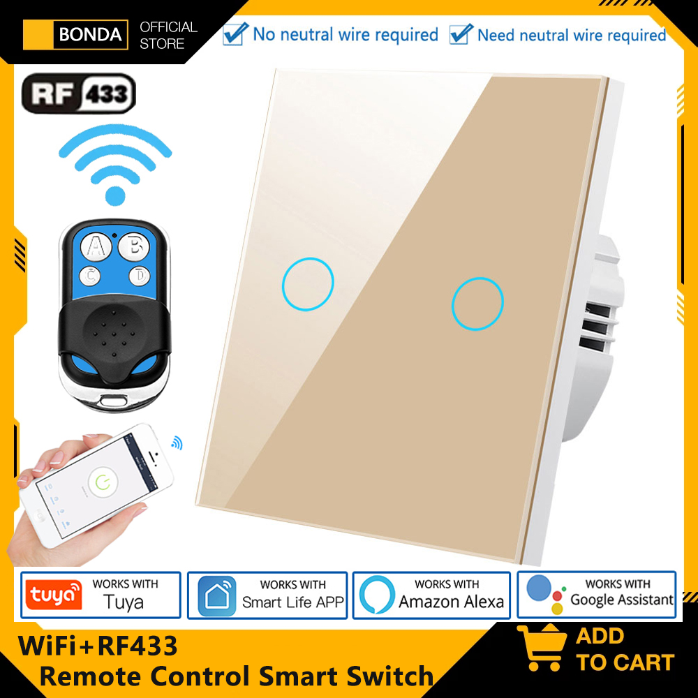 Smart Home Matter - Tuya EU WiFi + RF433 interruptor