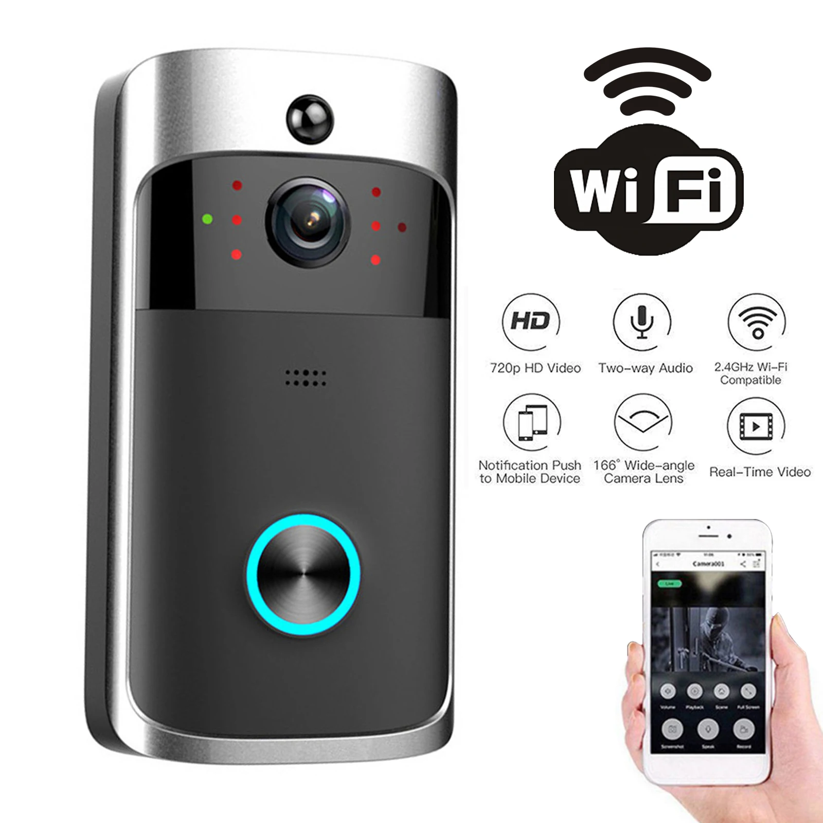 Timbre de puerta con vídeo V5, - Smart Home Video Doorphone Ezviz reseña y precio