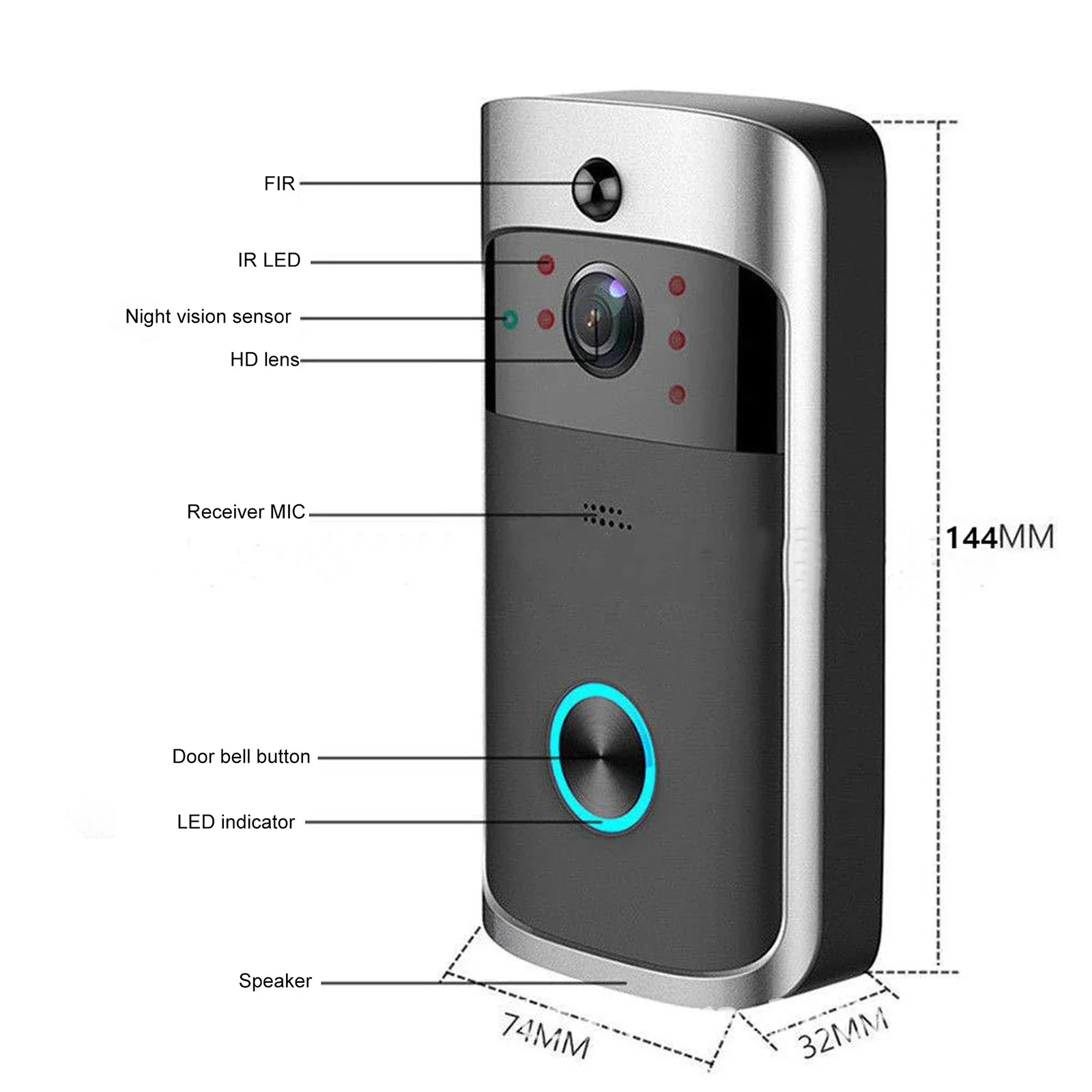 Timbre de puerta con vídeo V5, - Smart Home Video Doorphone Ezviz reseña y precio