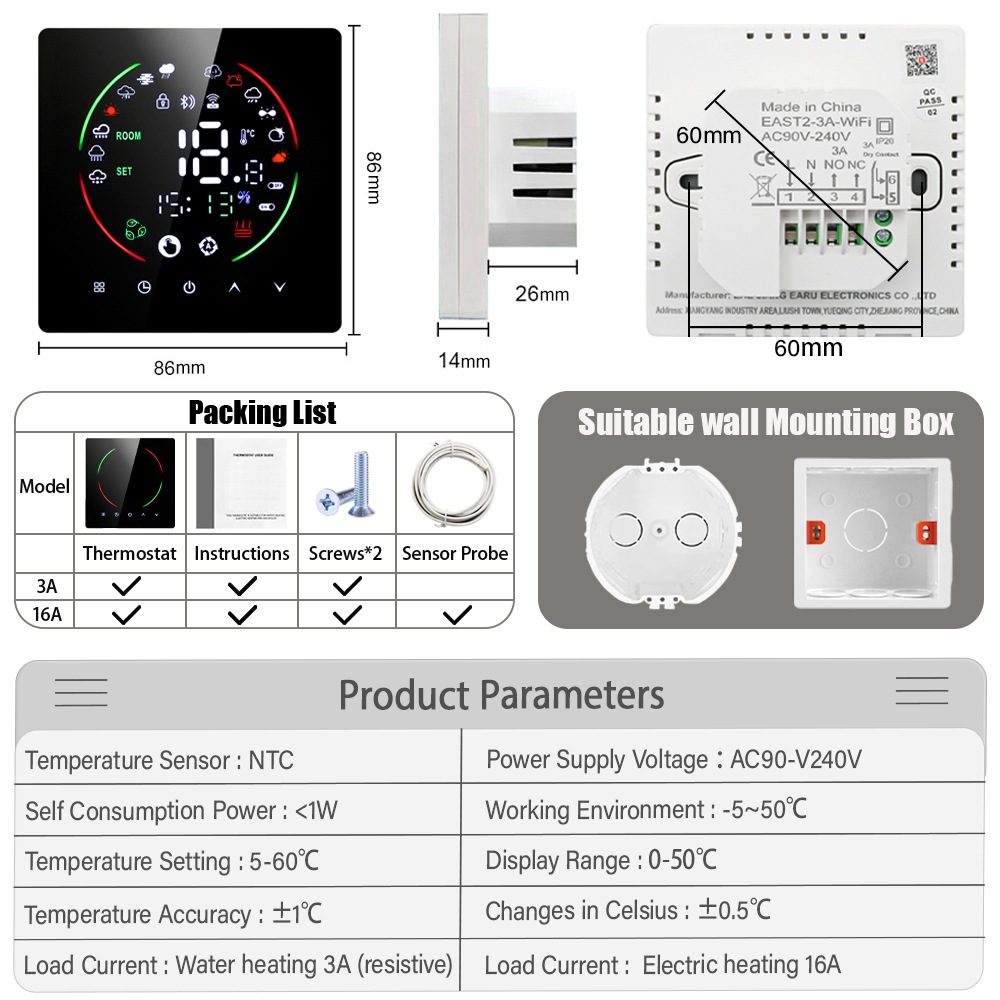 Termostato Inteligente WiFi EA - Smart Home Full System reseña y precio