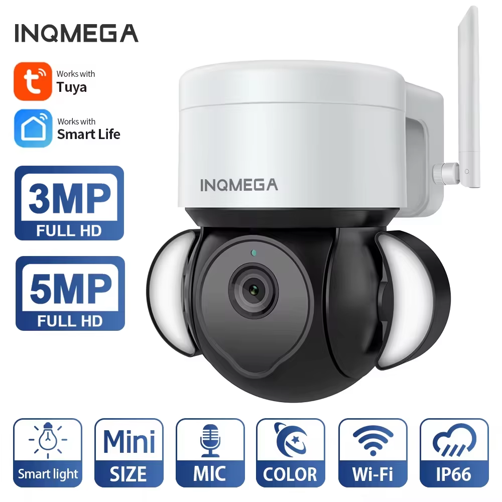 INQMEGA-cámara TUYA de 5MP, cá - Smart Home Cctv Camera reseña y precio