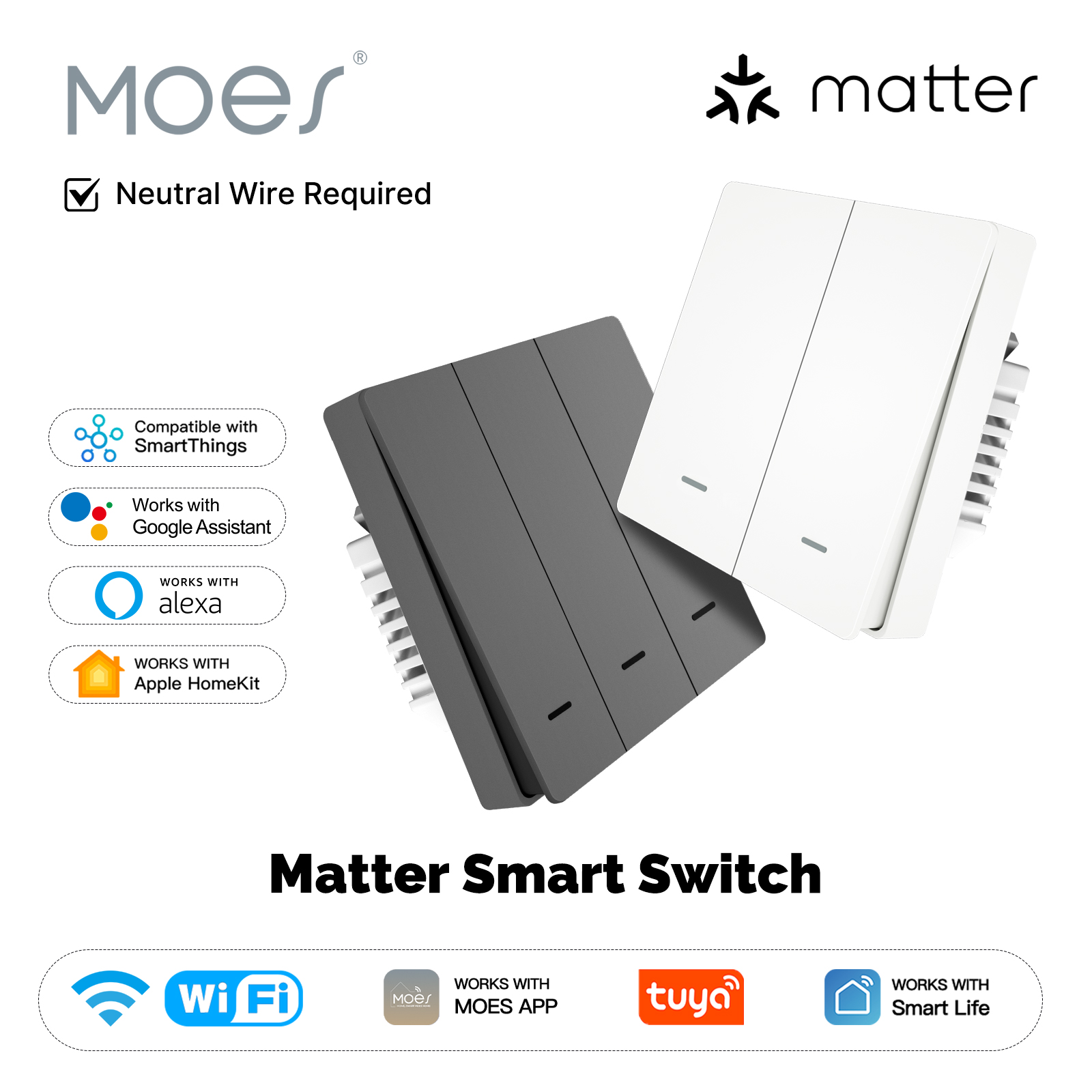 MOES Matter Tuya WiFi interrup - Smart Home Matter reseña y precio