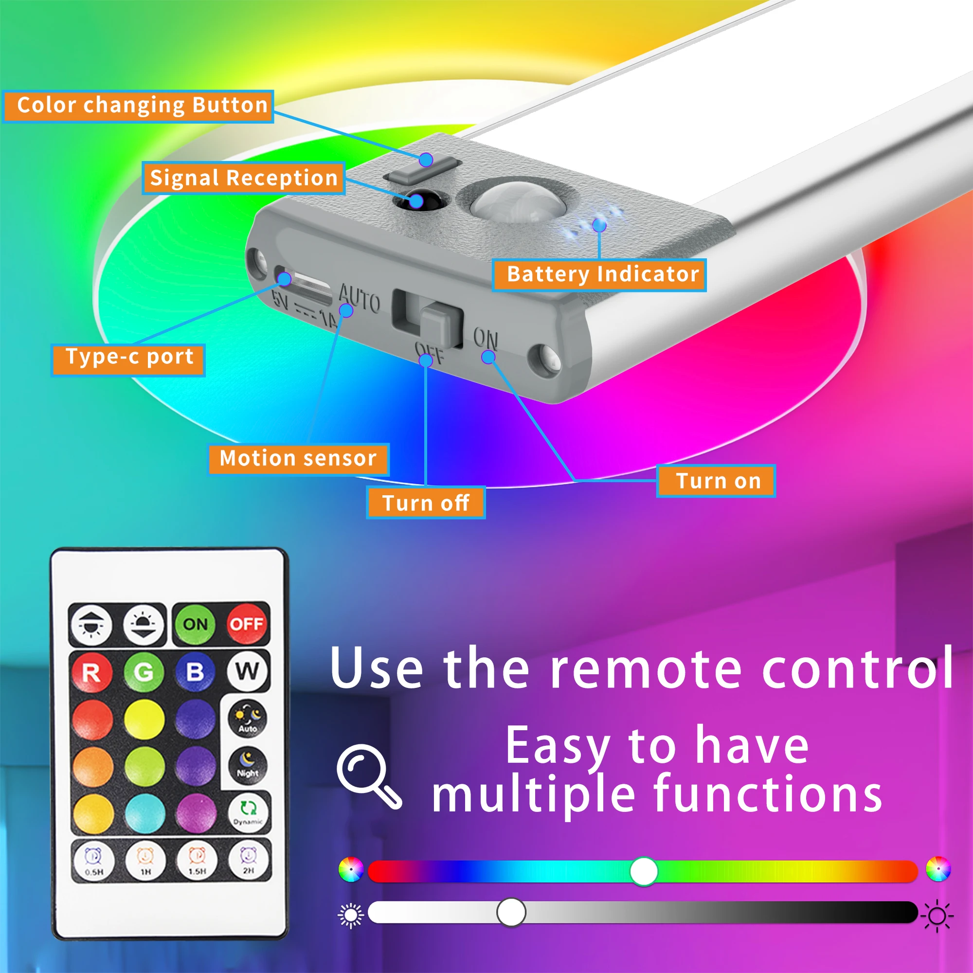Luces de colores recargables i - Smart Home Living Room reseña y precio